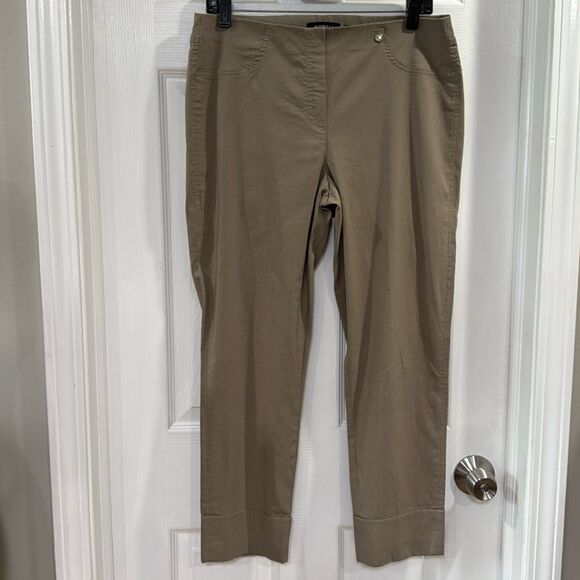 ROBELL BELLA 09 CROP CUFF TROUSER. TAUPE - Picture 4 of 10